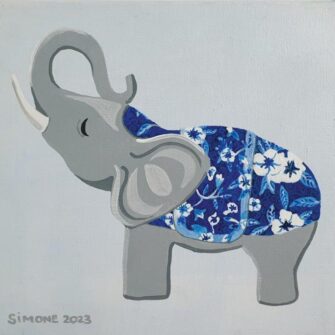 Lucky Elephant Blue