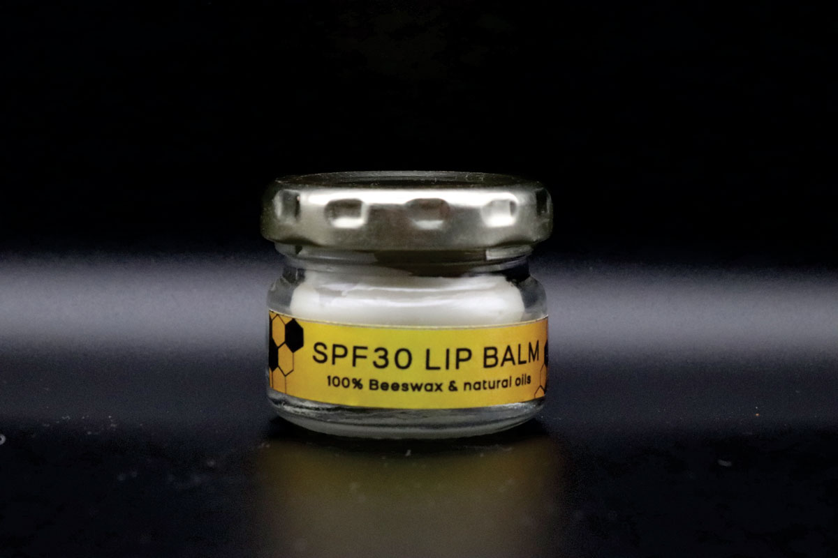 SPF Lip Balm Jar Sun Protection Factor, SPF Lip balm made with beeswax and olive oil